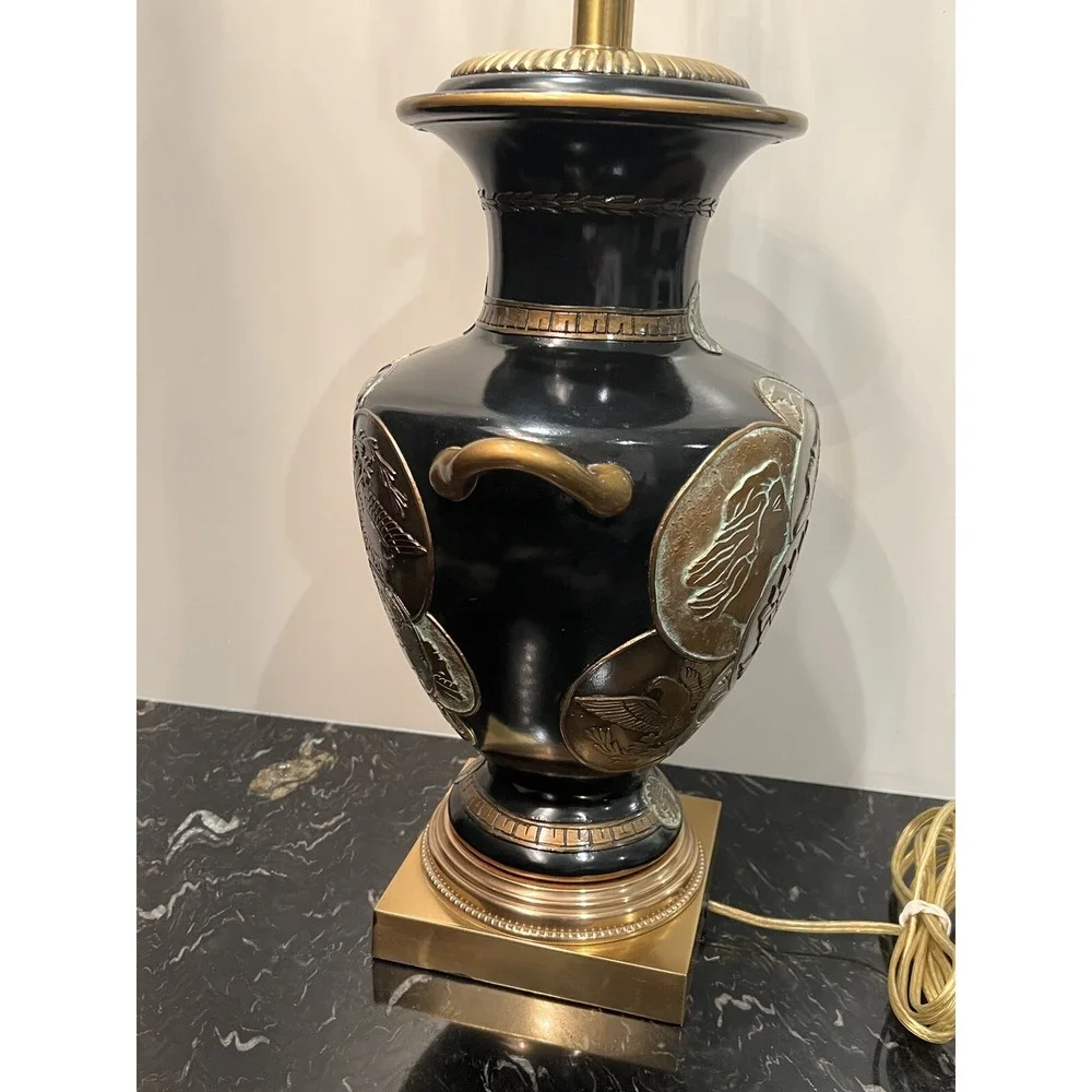 Vintage Frederick Cooper Antique Coins Jar 3 Way Table Lamp 30.75